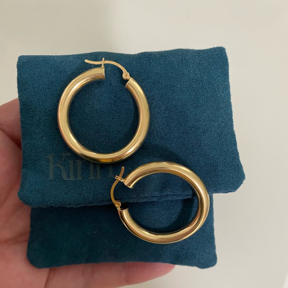 Kinn Studio 14K Gold Hoops (Large)